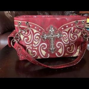 Leather country handbag